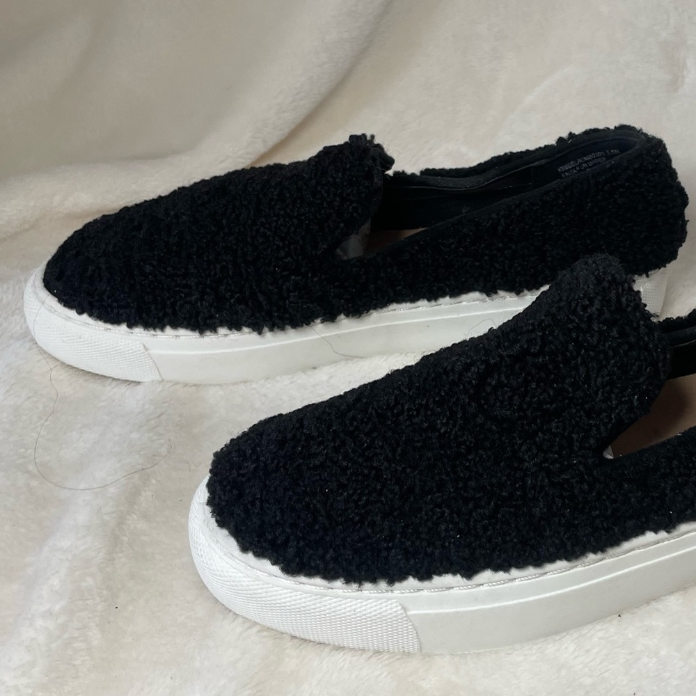 NEW Steven New York Sneaker Kimbel Faux Shearling Slip-On Black 5.5 G 710 - Picture 6 of 11